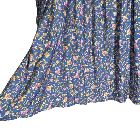 Wonderly Floral Blouse XL Pullover 3/4 Sleeve Smocked Cottagecore Peasant - Picture 8 of 16